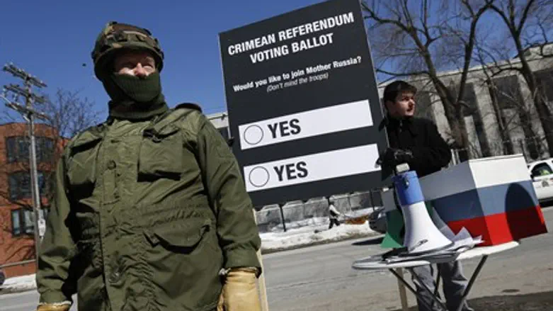 Referendum protest outside Russian Embassy in