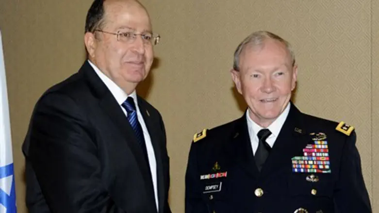 השר יעלון עם הגנרל דמפסי