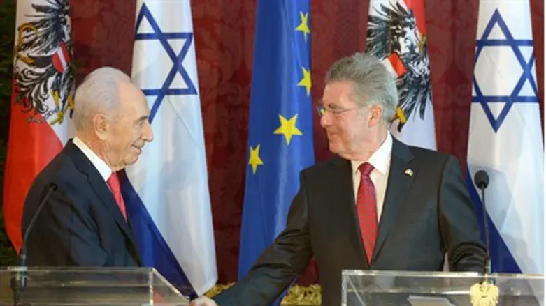 Шимон Перес и Хайнц Фишер