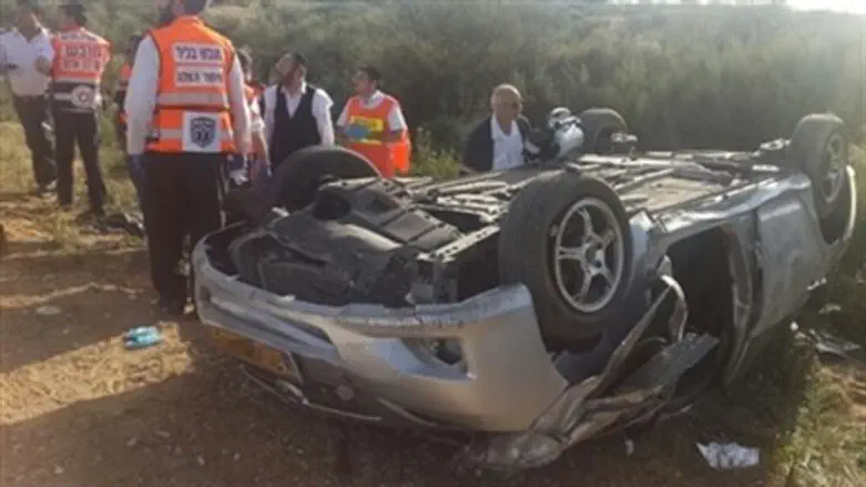 זירת התאונה ליד יבנה