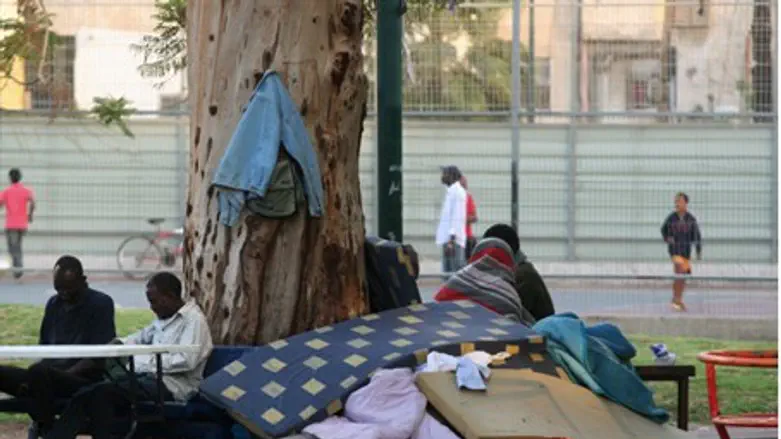 Shantytown in South Tel Aviv