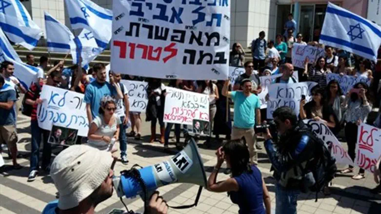 ההפגנה באוניברסיטת ת"א