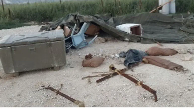 Destroyed IDF outpost