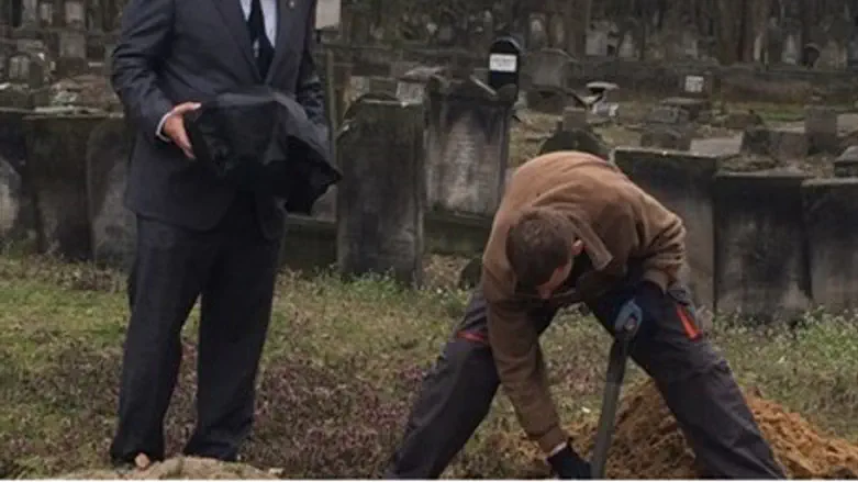 Johnny Daniels gathering the bones