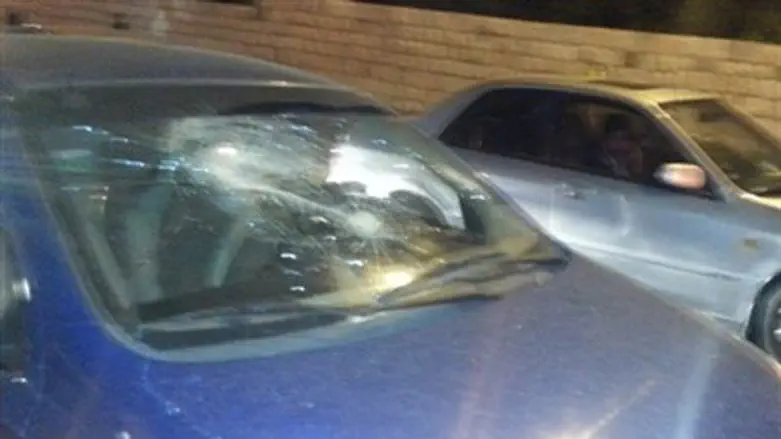 Машина, подвергшаяся нападению