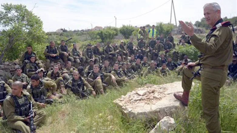 הרמטכ"ל בני גנץ בתרגיל הפתע בגוש עציון