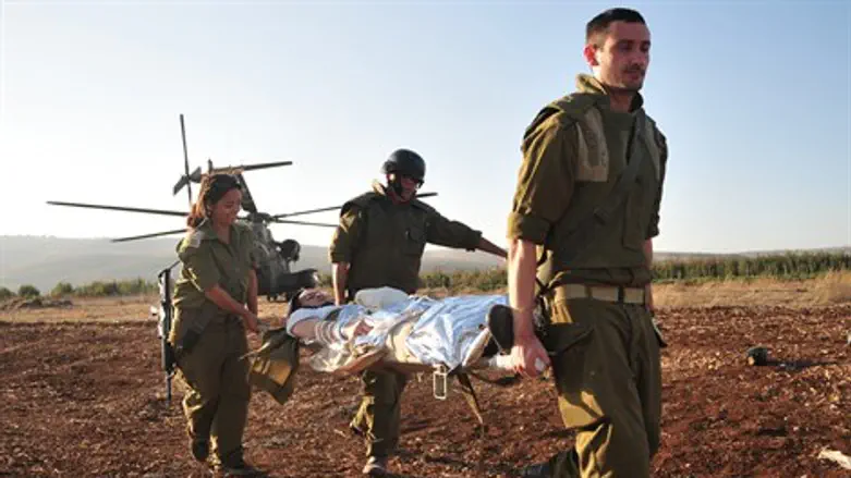 פינוי פצועים בצה"ל. אילוסטרציה