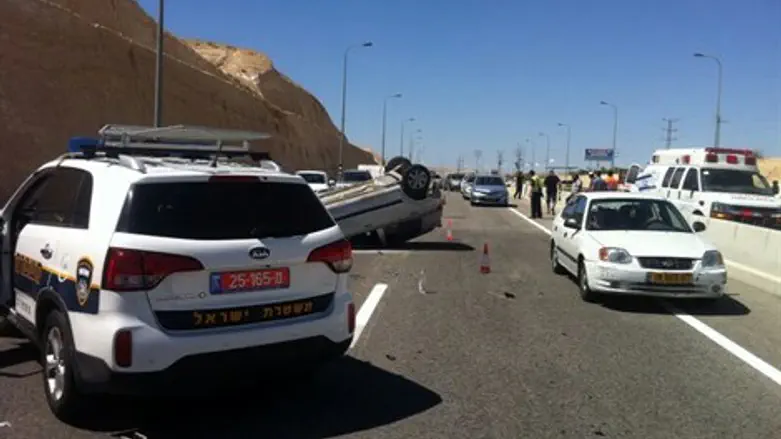 מקום התאונה סמוך למצפה יריחו