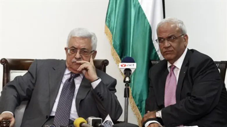 Mahmoud Abbas and Saeb Erekat