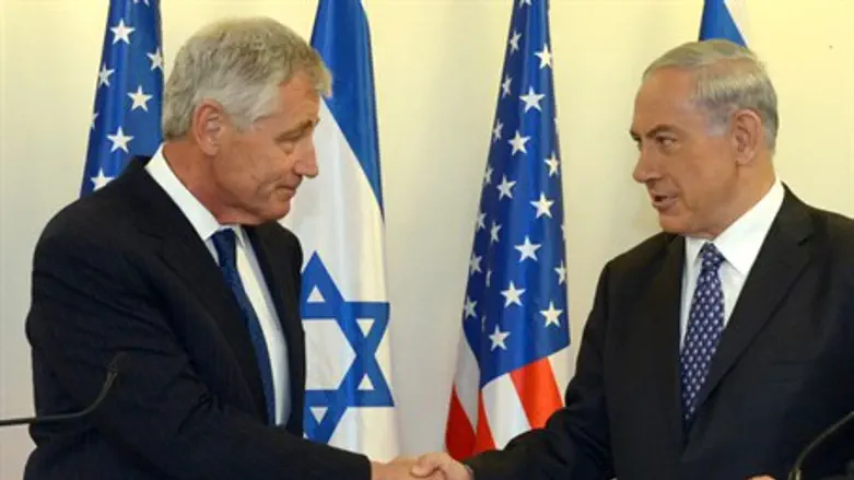 Hagel, Netanyahu