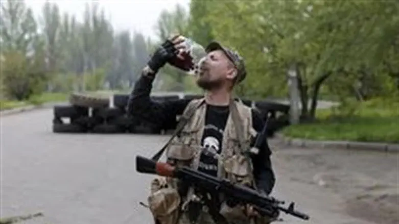 Пророссийский боевик в Краматорске