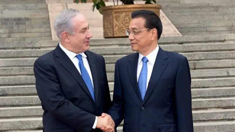 נתניהו וראש ממשלת סין בבייג'ין