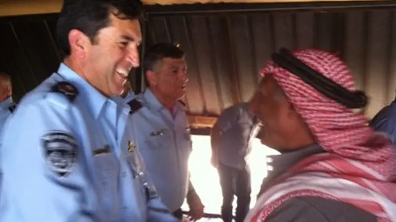 מפקד המחוז בביקור. אתמול