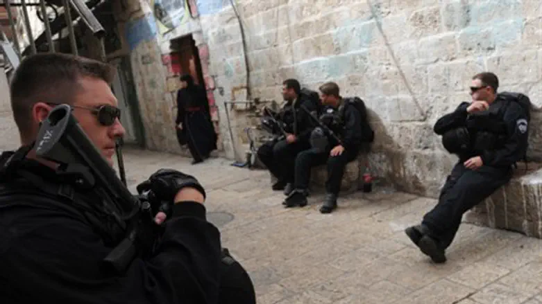 שוטרי יס"מ בעיר העתיקה בירושלים