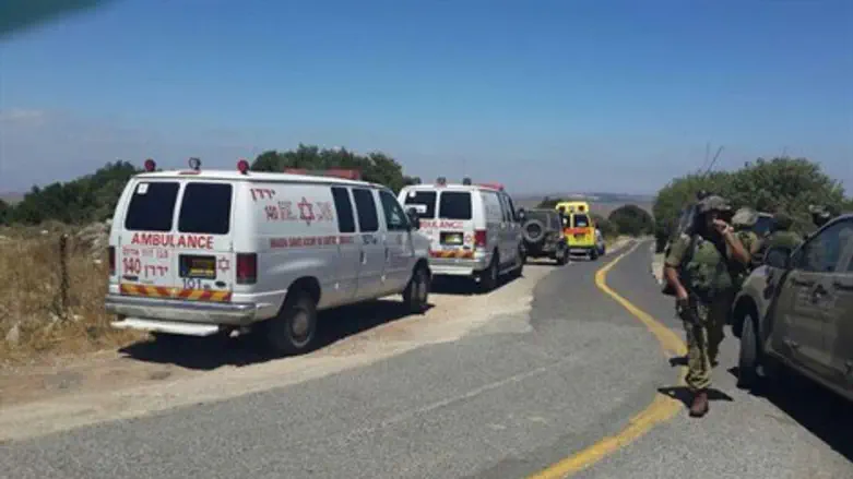 כוחות הצלה סמוך לזירת האירוע