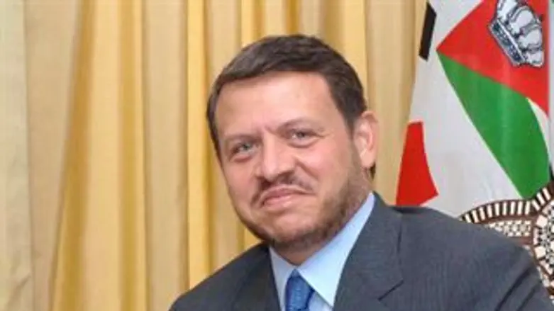 המלך עבדאללה. לוחץ