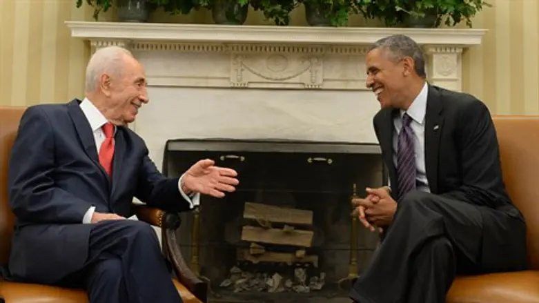 שמעון פרס וברק אובמה