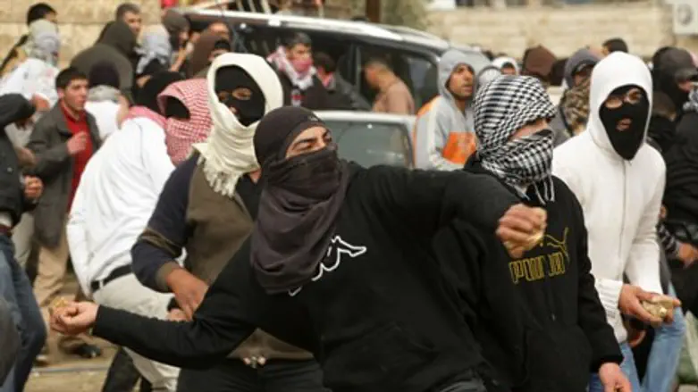 מפגינים ערבים באום אל פאחם