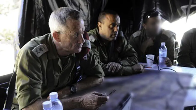 הרמטכ"ל באתר הסריקות