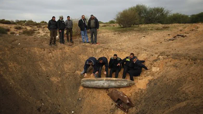 אתר פגיעת אחת הרקטות. בירות