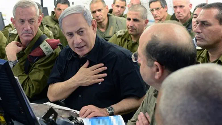 נתניהו, יעלון וגנץ בדרום