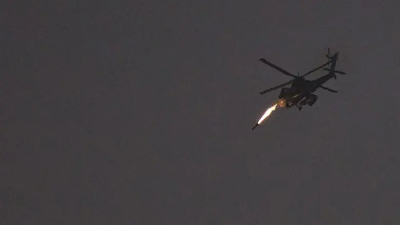 מסוק צה"ל תוקף בעזה