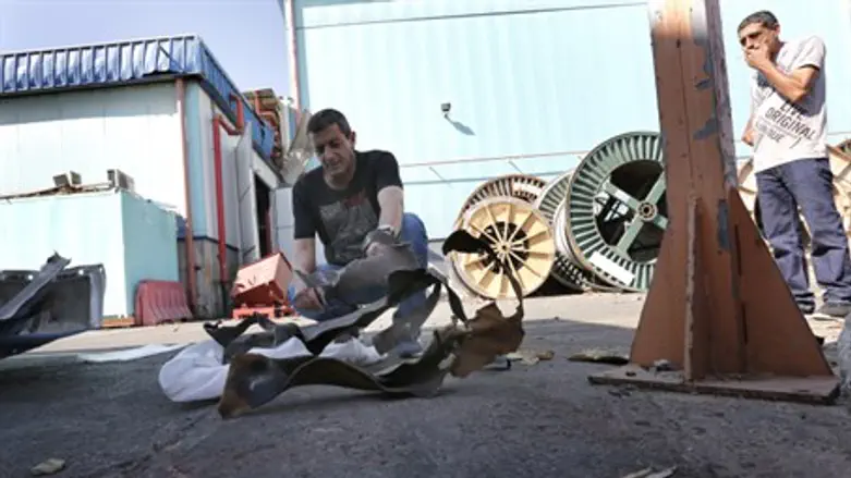 Место падения ракеты в Сдероте. Иллюстрация