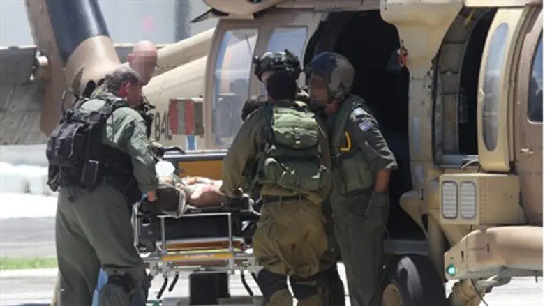 Wounded soldier (illustration)