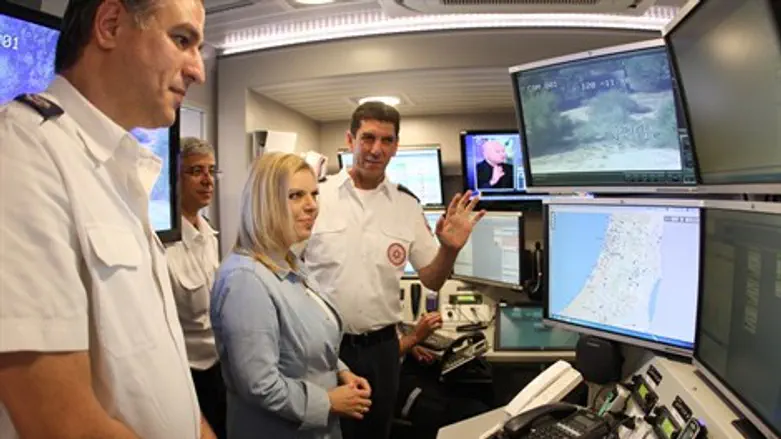 שרה נתניהו בתחנת מד"א באשדוד