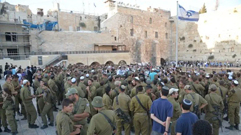 Солдаты бригады "Голани" у Западной Стены