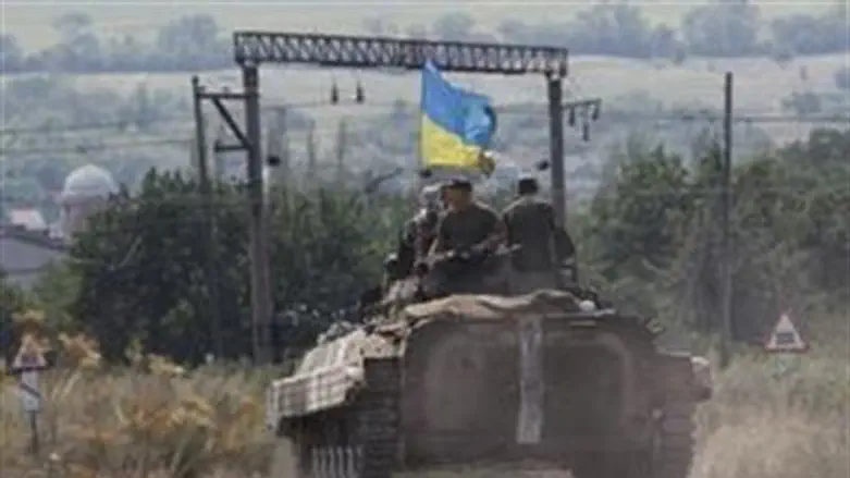 Украинский танк на востоке страны