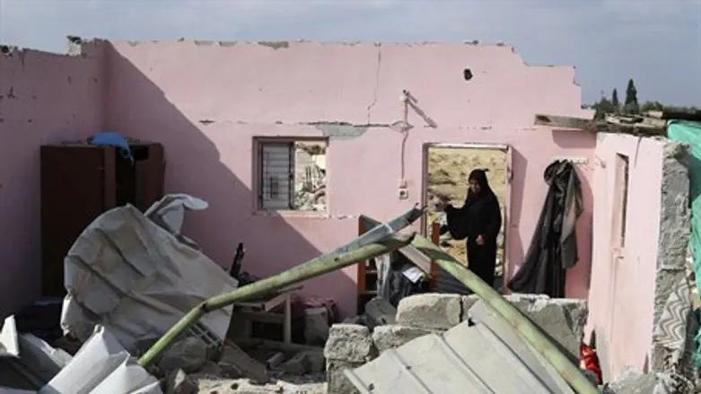 Ruined house in Gaza