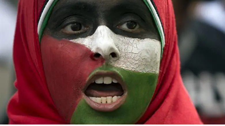 Anti-Israel protester in London (file)