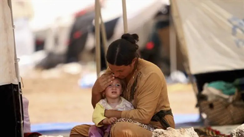 Yazidi refugees in Iraq (file)