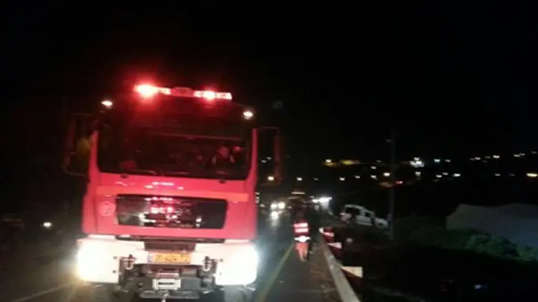 ידוי אבנים ותאונה בגוש עציון