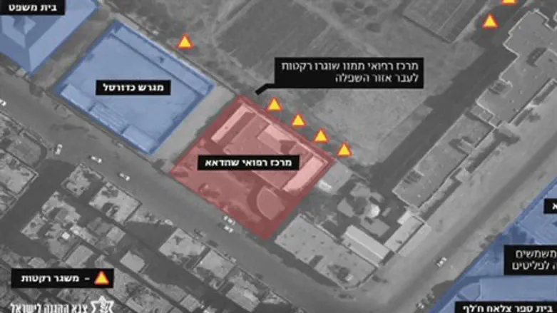 זיהוי שיגורים בקרבת מרכז רפואי ותקיפת משגרים