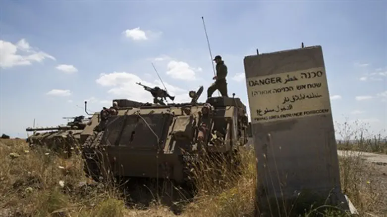 צה"ל כוננות סוריה גבול גולן חיילים שטח אש