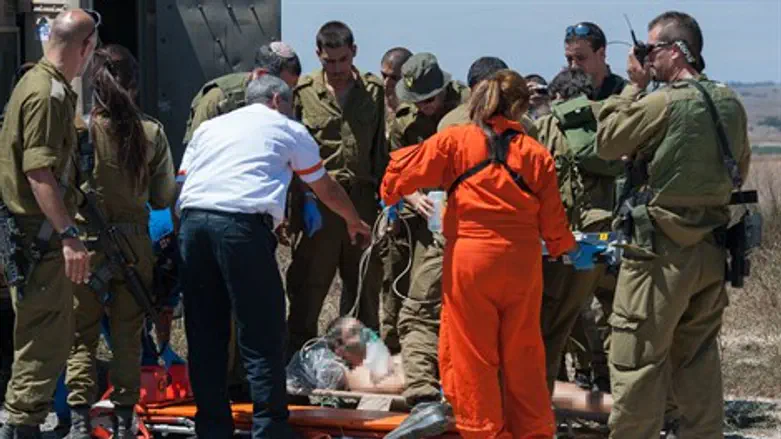 פינוי הפצוע ברמת הגולן