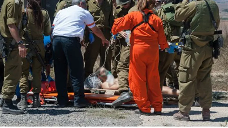 Syrian mortar victim on Golan (file)
