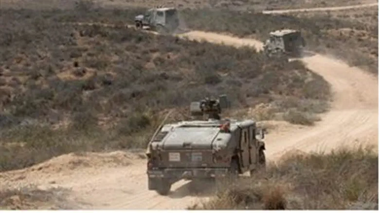 IDF patrol along Gaza border