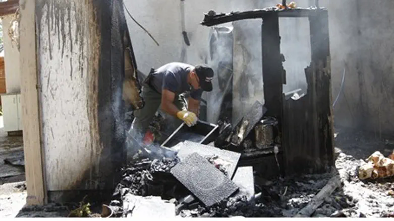 Kfar Aza after Qassam rocket attack (file)