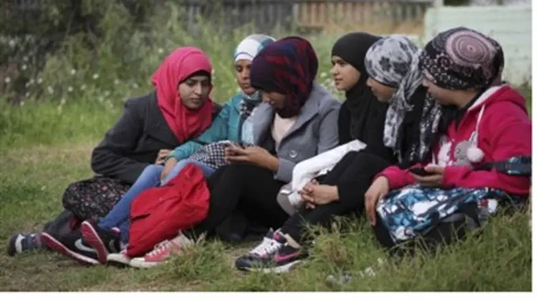Young Bedouin women.