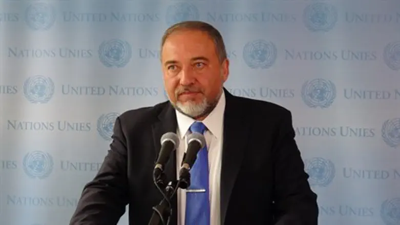 Avigdor Liberman, outside UNGA