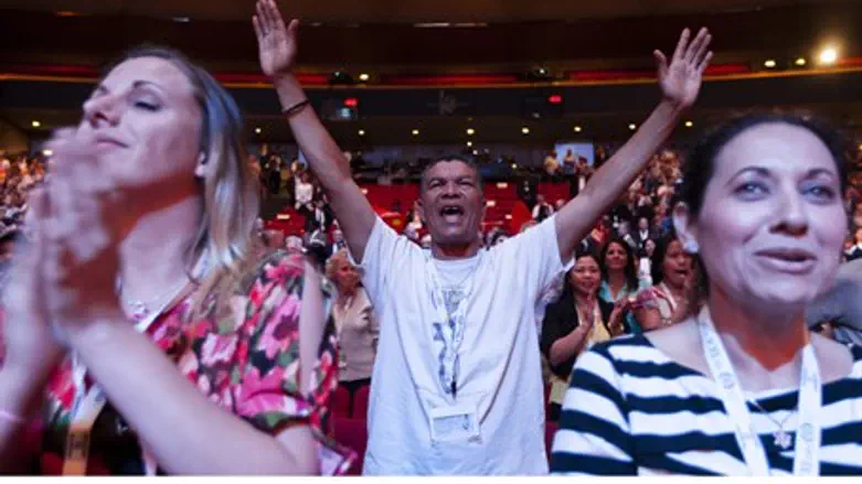 Evangelical prayers in Jerusalem (file)