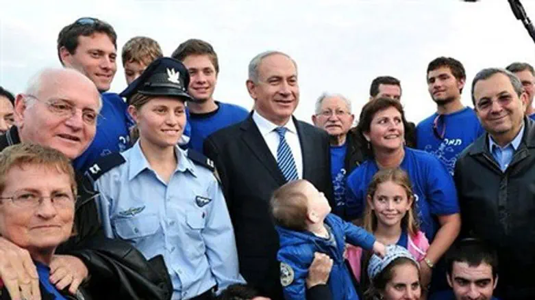 Тамар Ариэль (ז"ל) с Нетаньяху и Бараком