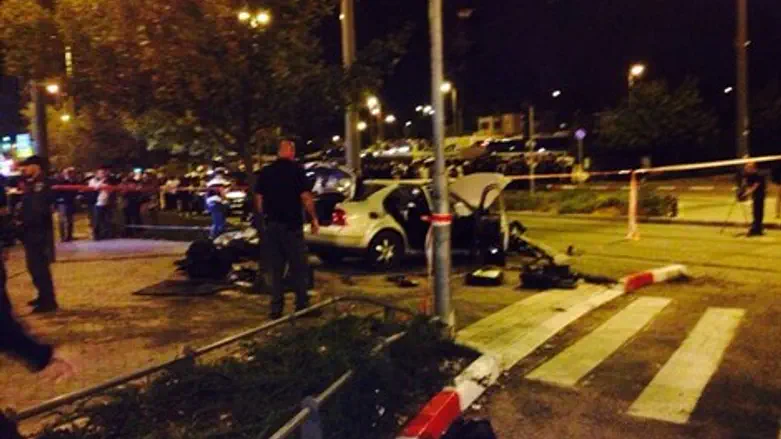 הרכב הפוגע בפיגוע הדריסה בירושלים