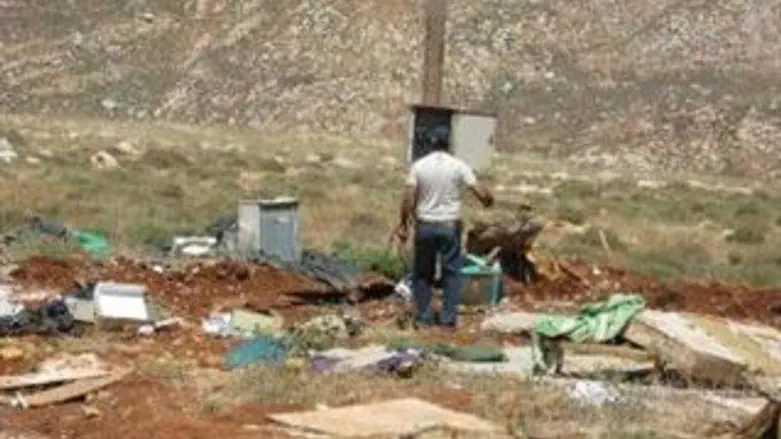 מאחז מעוז אסתר לאחר הפינוי אתמול