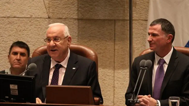 אדלשטיין וריבלין בפתיחת מושב החורף