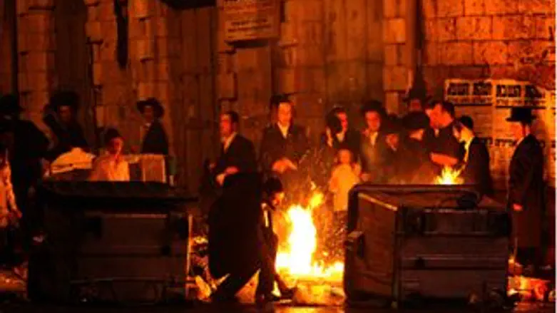 הפגנת החרדים אמש