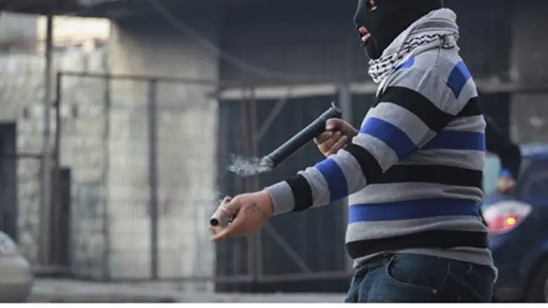 Arab rioters regularly use firecrackers and o